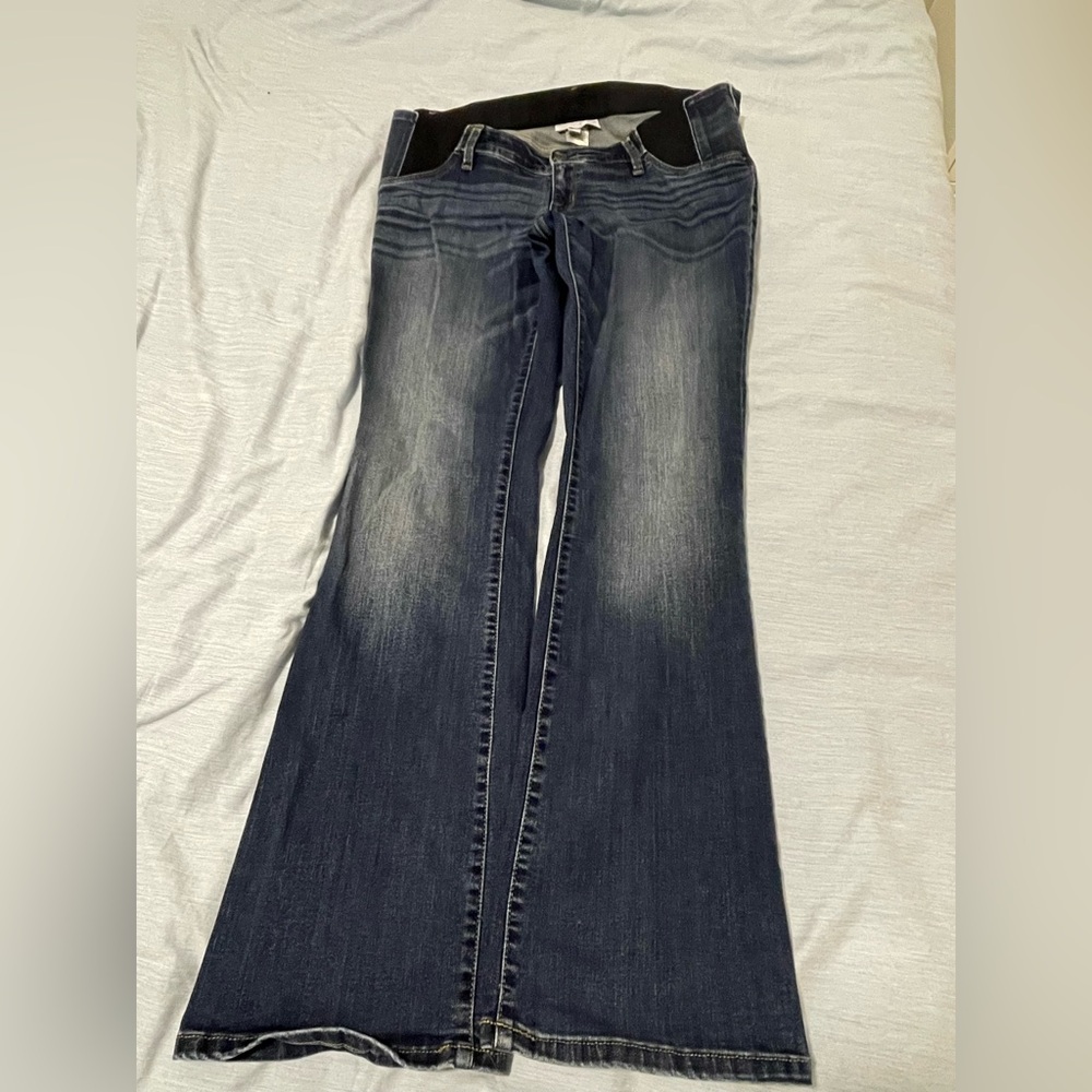 Isabel Maternity by Ingrid & Isabel Dark Blue Flare Jeans